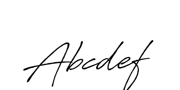 Design your own signature with our free online signature maker. With this signature software, you can create a handwritten (Antro_Vectra_Bolder) signature for name Abcdef. Abcdef signature style 7 images and pictures png