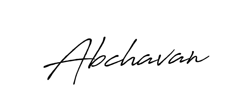 Use a signature maker to create a handwritten signature online. With this signature software, you can design (Antro_Vectra_Bolder) your own signature for name Abchavan. Abchavan signature style 7 images and pictures png