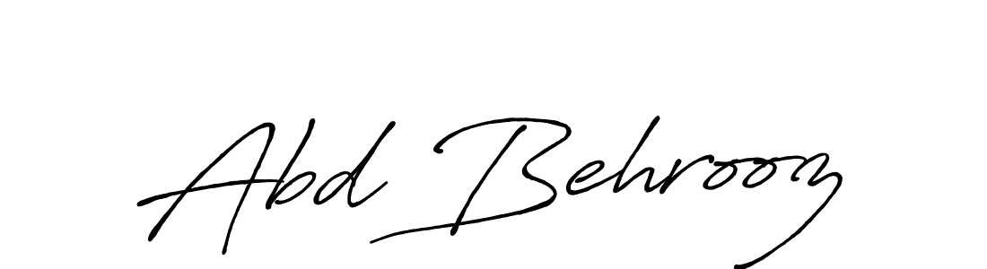 It looks lik you need a new signature style for name Abd Behrooz. Design unique handwritten (Antro_Vectra_Bolder) signature with our free signature maker in just a few clicks. Abd Behrooz signature style 7 images and pictures png