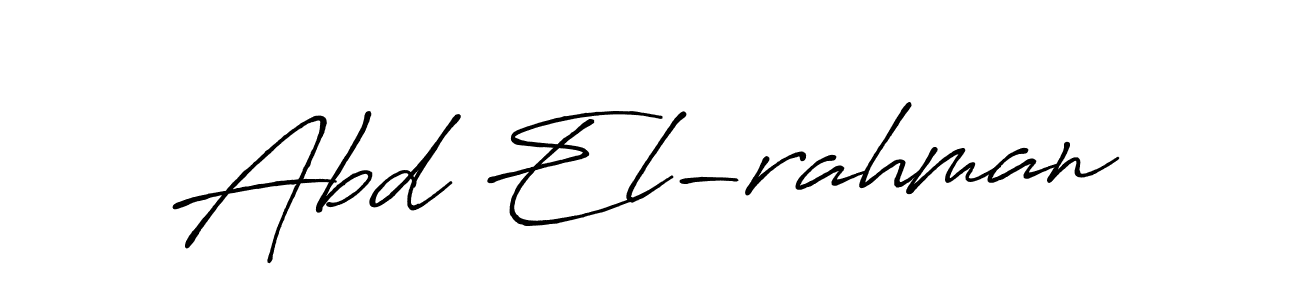 How to make Abd El-rahman name signature. Use Antro_Vectra_Bolder style for creating short signs online. This is the latest handwritten sign. Abd El-rahman signature style 7 images and pictures png