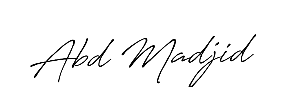 Create a beautiful signature design for name Abd Madjid. With this signature (Antro_Vectra_Bolder) fonts, you can make a handwritten signature for free. Abd Madjid signature style 7 images and pictures png