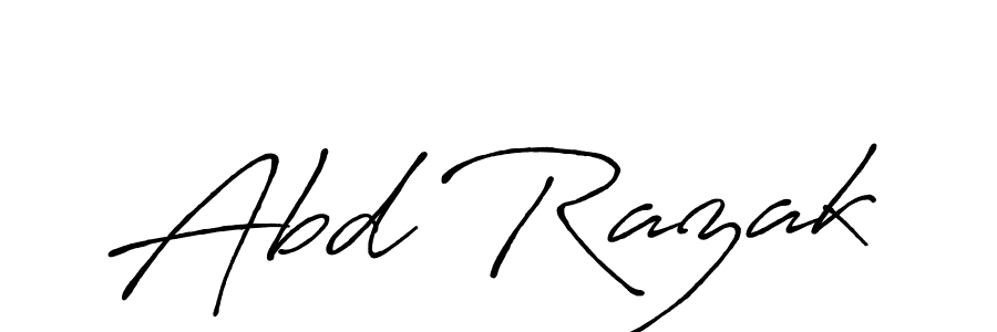 Create a beautiful signature design for name Abd Razak. With this signature (Antro_Vectra_Bolder) fonts, you can make a handwritten signature for free. Abd Razak signature style 7 images and pictures png