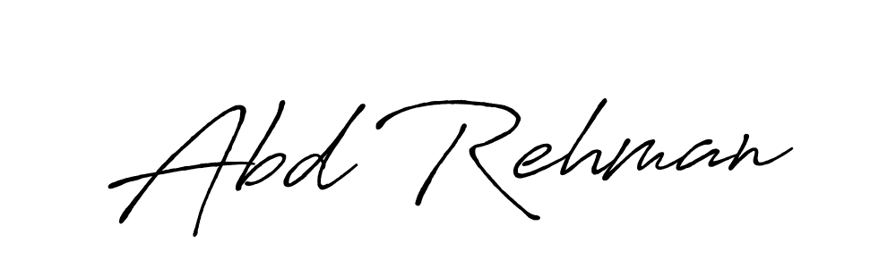 Make a beautiful signature design for name Abd Rehman. With this signature (Antro_Vectra_Bolder) style, you can create a handwritten signature for free. Abd Rehman signature style 7 images and pictures png