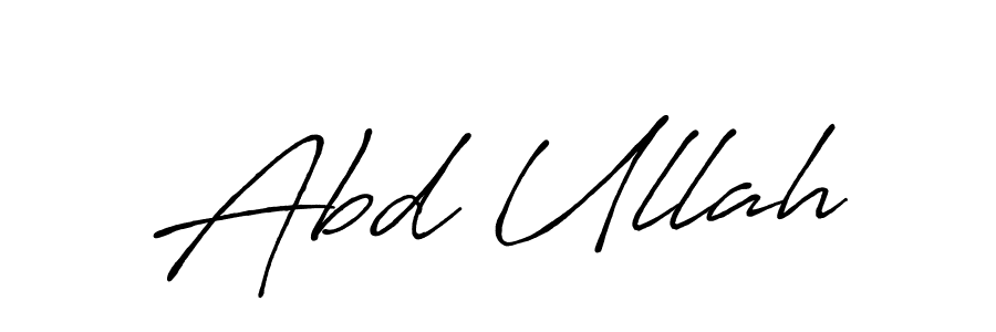 Use a signature maker to create a handwritten signature online. With this signature software, you can design (Antro_Vectra_Bolder) your own signature for name Abd Ullah. Abd Ullah signature style 7 images and pictures png