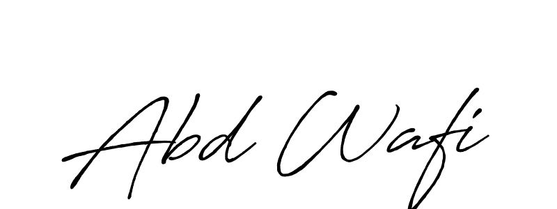 How to make Abd Wafi name signature. Use Antro_Vectra_Bolder style for creating short signs online. This is the latest handwritten sign. Abd Wafi signature style 7 images and pictures png