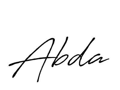 Use a signature maker to create a handwritten signature online. With this signature software, you can design (Antro_Vectra_Bolder) your own signature for name Abda. Abda signature style 7 images and pictures png