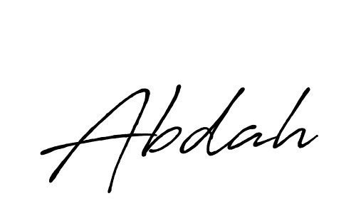 Create a beautiful signature design for name Abdah. With this signature (Antro_Vectra_Bolder) fonts, you can make a handwritten signature for free. Abdah signature style 7 images and pictures png