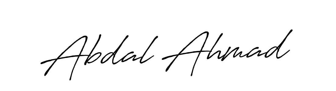 Make a beautiful signature design for name Abdal Ahmad. With this signature (Antro_Vectra_Bolder) style, you can create a handwritten signature for free. Abdal Ahmad signature style 7 images and pictures png