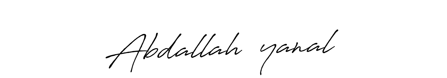 Abdallah ♡yanal stylish signature style. Best Handwritten Sign (Antro_Vectra_Bolder) for my name. Handwritten Signature Collection Ideas for my name Abdallah ♡yanal. Abdallah ♡yanal signature style 7 images and pictures png