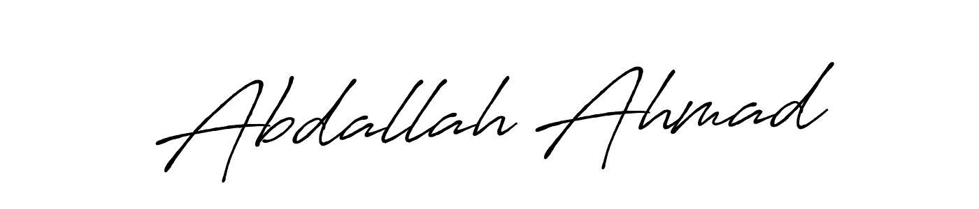 Create a beautiful signature design for name Abdallah Ahmad. With this signature (Antro_Vectra_Bolder) fonts, you can make a handwritten signature for free. Abdallah Ahmad signature style 7 images and pictures png