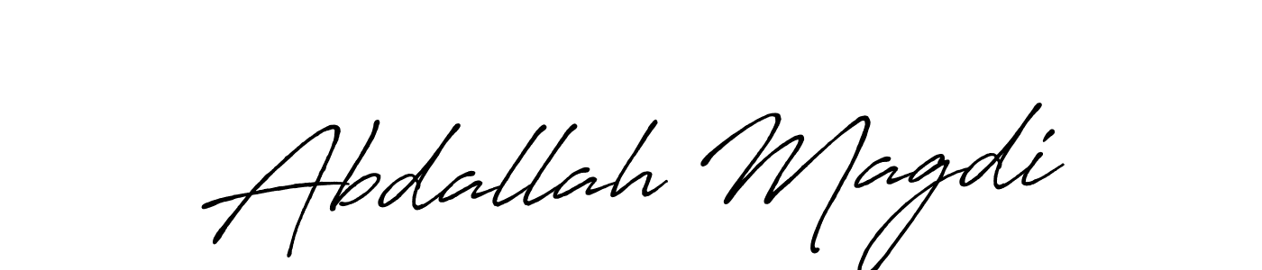 The best way (Antro_Vectra_Bolder) to make a short signature is to pick only two or three words in your name. The name Abdallah Magdi include a total of six letters. For converting this name. Abdallah Magdi signature style 7 images and pictures png