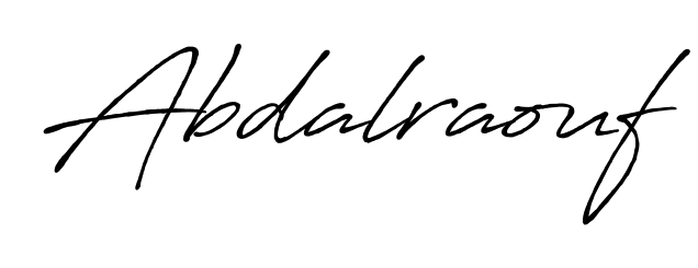 Create an unforgettable impression when signing with Abdalraouf name styled in Antro_Vectra_Bolder typography. 100% free online generator. Abdalraouf signature style 7 images and pictures png