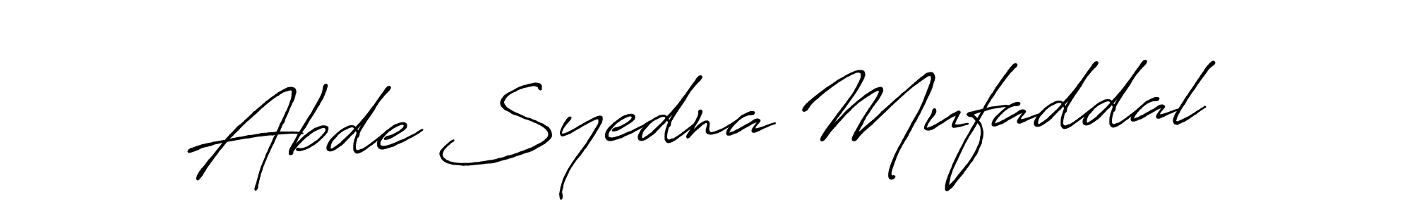 Make a beautiful signature design for name Abde Syedna Mufaddal. With this signature (Antro_Vectra_Bolder) style, you can create a handwritten signature for free. Abde Syedna Mufaddal signature style 7 images and pictures png