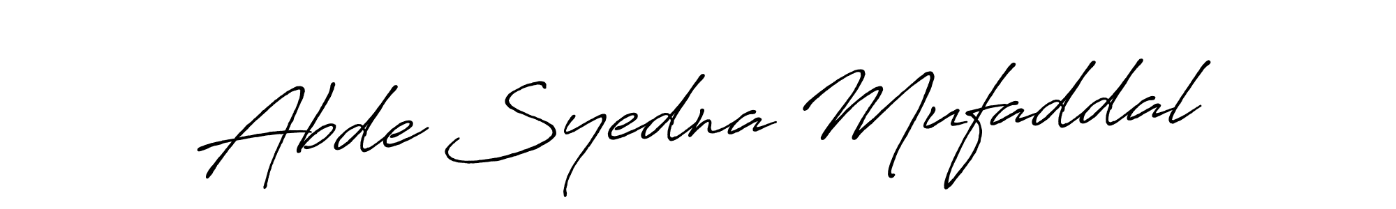 How to make Abde Syedna Mufaddal name signature. Use Antro_Vectra_Bolder style for creating short signs online. This is the latest handwritten sign. Abde Syedna Mufaddal signature style 7 images and pictures png