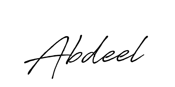 Make a beautiful signature design for name Abdeel. With this signature (Antro_Vectra_Bolder) style, you can create a handwritten signature for free. Abdeel signature style 7 images and pictures png