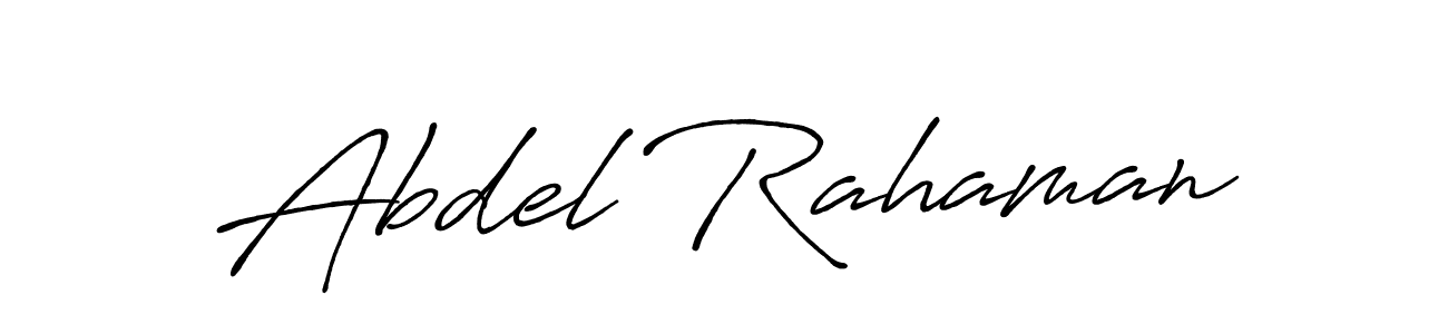 Use a signature maker to create a handwritten signature online. With this signature software, you can design (Antro_Vectra_Bolder) your own signature for name Abdel Rahaman. Abdel Rahaman signature style 7 images and pictures png