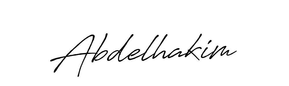 Design your own signature with our free online signature maker. With this signature software, you can create a handwritten (Antro_Vectra_Bolder) signature for name Abdelhakim. Abdelhakim signature style 7 images and pictures png