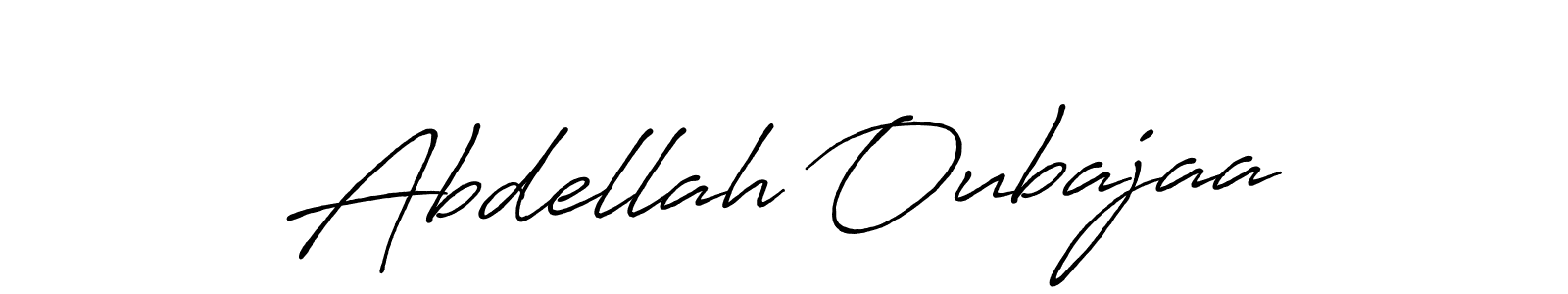 Create a beautiful signature design for name Abdellah Oubajaa. With this signature (Antro_Vectra_Bolder) fonts, you can make a handwritten signature for free. Abdellah Oubajaa signature style 7 images and pictures png