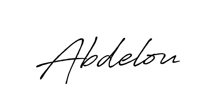 How to make Abdelou signature? Antro_Vectra_Bolder is a professional autograph style. Create handwritten signature for Abdelou name. Abdelou signature style 7 images and pictures png