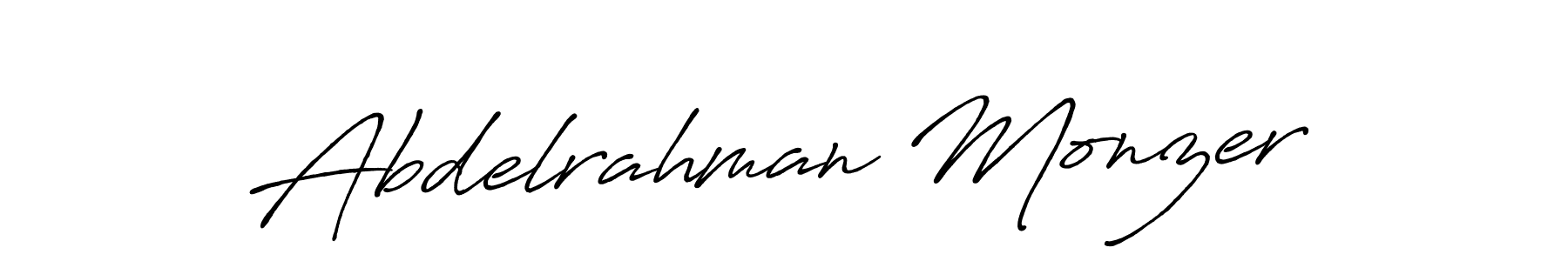 Create a beautiful signature design for name Abdelrahman Monzer. With this signature (Antro_Vectra_Bolder) fonts, you can make a handwritten signature for free. Abdelrahman Monzer signature style 7 images and pictures png