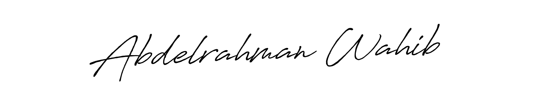 Design your own signature with our free online signature maker. With this signature software, you can create a handwritten (Antro_Vectra_Bolder) signature for name Abdelrahman Wahib. Abdelrahman Wahib signature style 7 images and pictures png