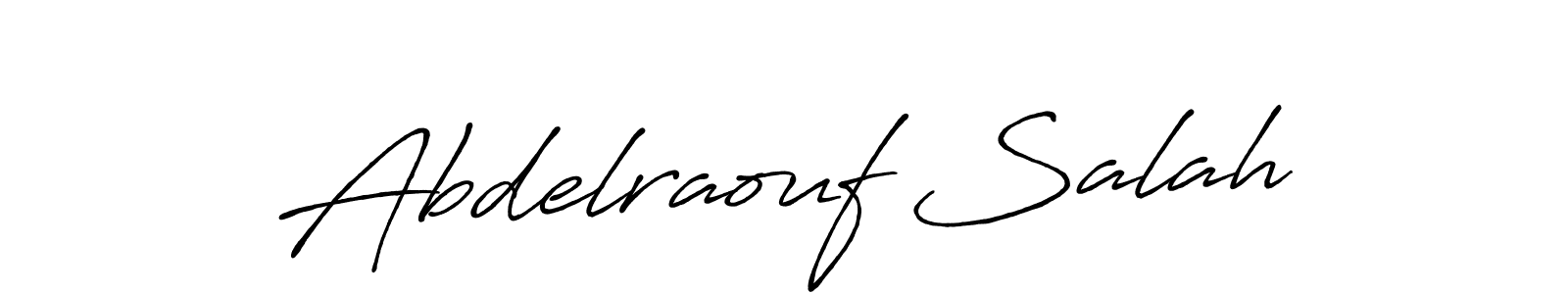 The best way (Antro_Vectra_Bolder) to make a short signature is to pick only two or three words in your name. The name Abdelraouf Salah include a total of six letters. For converting this name. Abdelraouf Salah signature style 7 images and pictures png