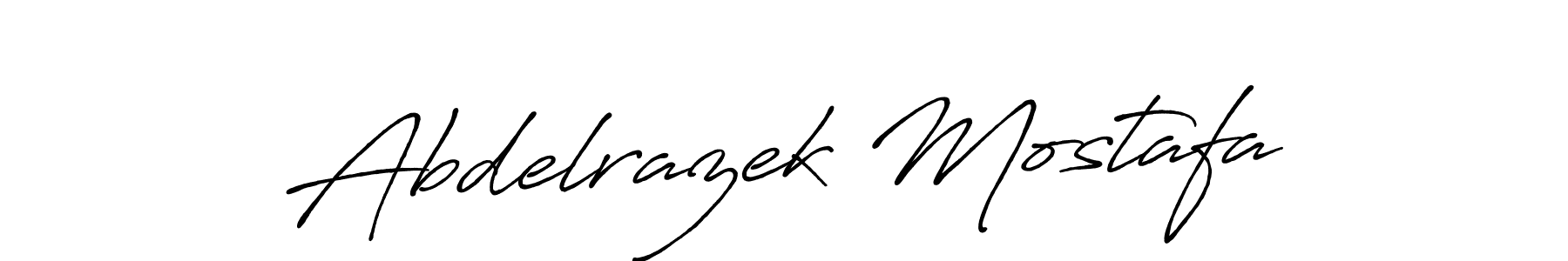 How to make Abdelrazek Mostafa name signature. Use Antro_Vectra_Bolder style for creating short signs online. This is the latest handwritten sign. Abdelrazek Mostafa signature style 7 images and pictures png
