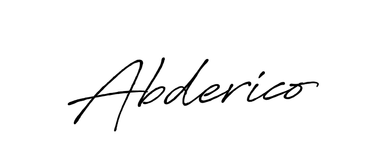 Make a beautiful signature design for name Abderico. With this signature (Antro_Vectra_Bolder) style, you can create a handwritten signature for free. Abderico signature style 7 images and pictures png