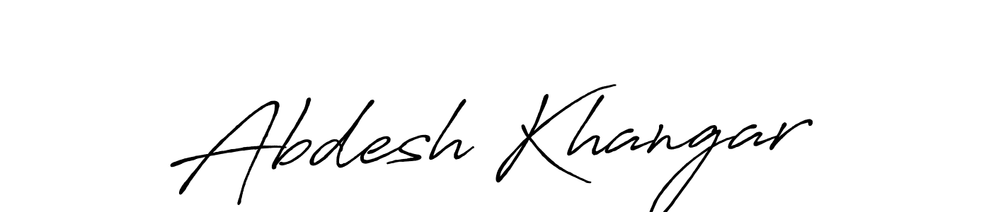 Also we have Abdesh Khangar name is the best signature style. Create professional handwritten signature collection using Antro_Vectra_Bolder autograph style. Abdesh Khangar signature style 7 images and pictures png