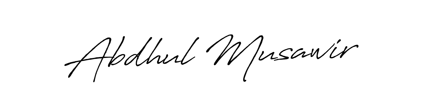 Design your own signature with our free online signature maker. With this signature software, you can create a handwritten (Antro_Vectra_Bolder) signature for name Abdhul Musawir. Abdhul Musawir signature style 7 images and pictures png