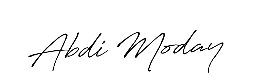 Make a beautiful signature design for name Abdi Moday. With this signature (Antro_Vectra_Bolder) style, you can create a handwritten signature for free. Abdi Moday signature style 7 images and pictures png