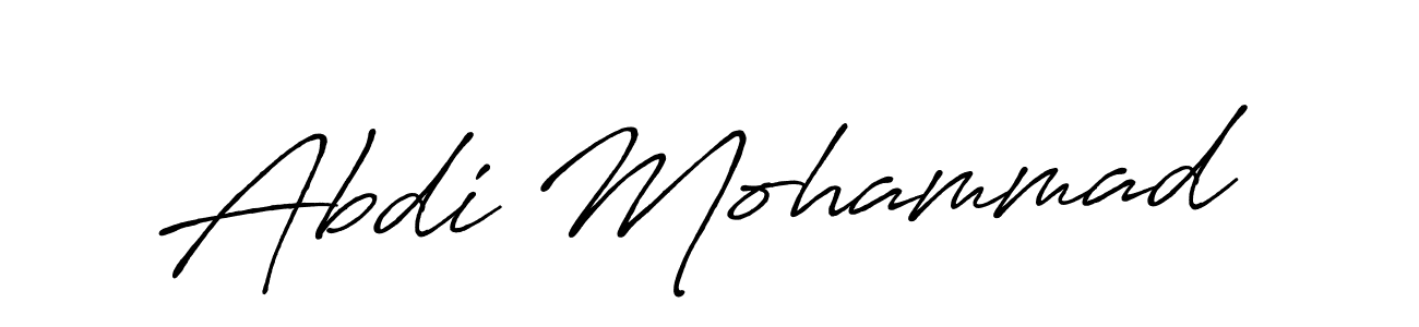 Design your own signature with our free online signature maker. With this signature software, you can create a handwritten (Antro_Vectra_Bolder) signature for name Abdi Mohammad. Abdi Mohammad signature style 7 images and pictures png