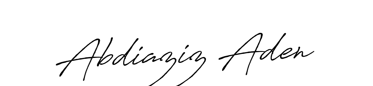 Create a beautiful signature design for name Abdiaziz Aden. With this signature (Antro_Vectra_Bolder) fonts, you can make a handwritten signature for free. Abdiaziz Aden signature style 7 images and pictures png