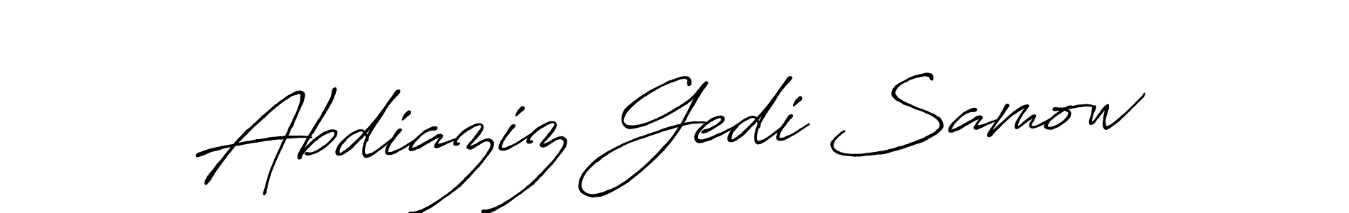 Abdiaziz Gedi Samow stylish signature style. Best Handwritten Sign (Antro_Vectra_Bolder) for my name. Handwritten Signature Collection Ideas for my name Abdiaziz Gedi Samow. Abdiaziz Gedi Samow signature style 7 images and pictures png