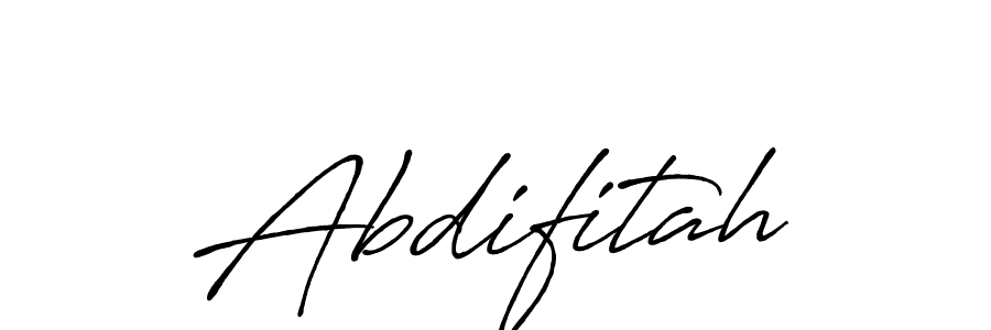 The best way (Antro_Vectra_Bolder) to make a short signature is to pick only two or three words in your name. The name Abdifitah include a total of six letters. For converting this name. Abdifitah signature style 7 images and pictures png