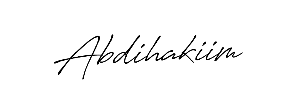 Create a beautiful signature design for name Abdihakiim. With this signature (Antro_Vectra_Bolder) fonts, you can make a handwritten signature for free. Abdihakiim signature style 7 images and pictures png