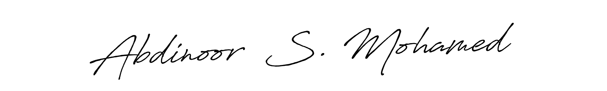 Also we have Abdinoor  S. Mohamed name is the best signature style. Create professional handwritten signature collection using Antro_Vectra_Bolder autograph style. Abdinoor  S. Mohamed signature style 7 images and pictures png