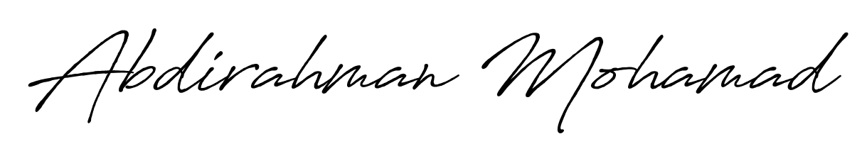 Quickly download Abdirahman Mohamad name signature in high-resolution PNG using Antro_Vectra_Bolder style. Ready to insert into PDFs and online applications. Abdirahman Mohamad signature style 7 images and pictures png