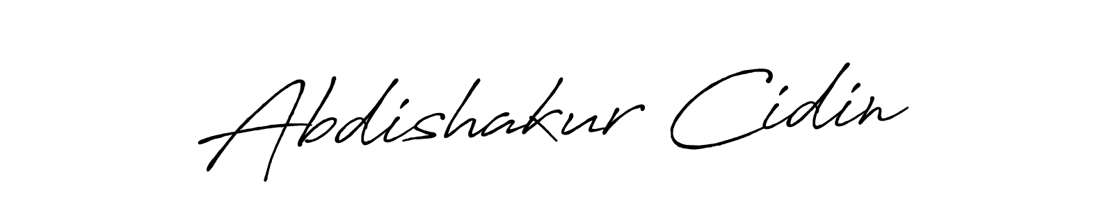 Also You can easily find your signature by using the search form. We will create Abdishakur Cidin name handwritten signature images for you free of cost using Antro_Vectra_Bolder sign style. Abdishakur Cidin signature style 7 images and pictures png