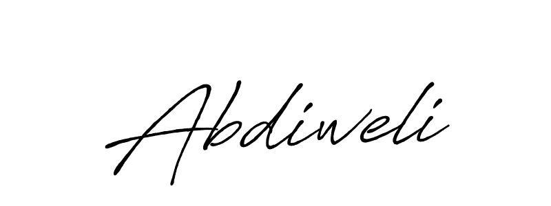 Also we have Abdiweli name is the best signature style. Create professional handwritten signature collection using Antro_Vectra_Bolder autograph style. Abdiweli signature style 7 images and pictures png