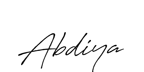 Use a signature maker to create a handwritten signature online. With this signature software, you can design (Antro_Vectra_Bolder) your own signature for name Abdiya. Abdiya signature style 7 images and pictures png