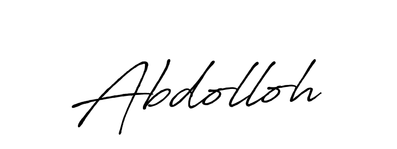 Abdolloh stylish signature style. Best Handwritten Sign (Antro_Vectra_Bolder) for my name. Handwritten Signature Collection Ideas for my name Abdolloh. Abdolloh signature style 7 images and pictures png