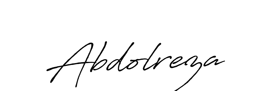 Create a beautiful signature design for name Abdolreza. With this signature (Antro_Vectra_Bolder) fonts, you can make a handwritten signature for free. Abdolreza signature style 7 images and pictures png