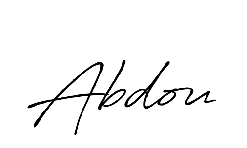 Design your own signature with our free online signature maker. With this signature software, you can create a handwritten (Antro_Vectra_Bolder) signature for name Abdou. Abdou signature style 7 images and pictures png
