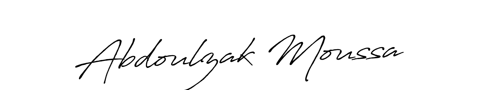 Design your own signature with our free online signature maker. With this signature software, you can create a handwritten (Antro_Vectra_Bolder) signature for name Abdoulzak Moussa. Abdoulzak Moussa signature style 7 images and pictures png