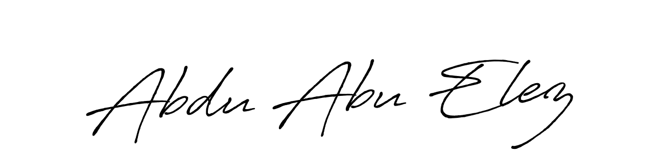 Abdu Abu Elez stylish signature style. Best Handwritten Sign (Antro_Vectra_Bolder) for my name. Handwritten Signature Collection Ideas for my name Abdu Abu Elez. Abdu Abu Elez signature style 7 images and pictures png