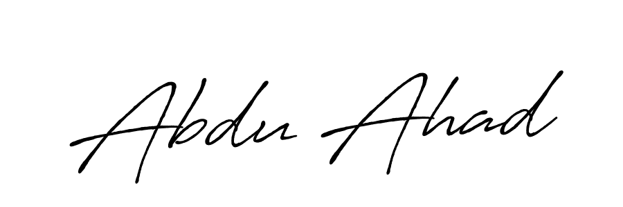 Also You can easily find your signature by using the search form. We will create Abdu Ahad name handwritten signature images for you free of cost using Antro_Vectra_Bolder sign style. Abdu Ahad signature style 7 images and pictures png