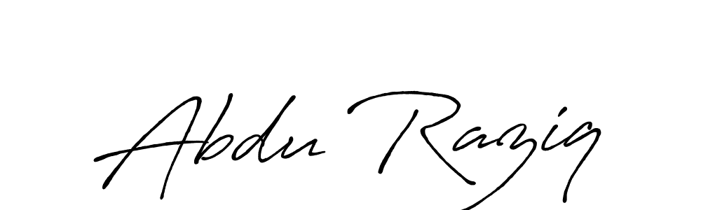 Design your own signature with our free online signature maker. With this signature software, you can create a handwritten (Antro_Vectra_Bolder) signature for name Abdu Raziq. Abdu Raziq signature style 7 images and pictures png