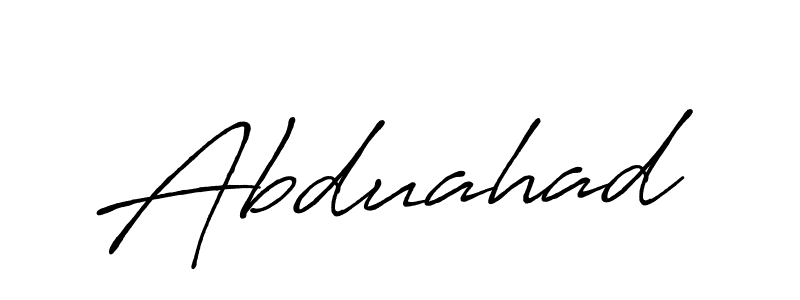 Make a beautiful signature design for name Abduahad. With this signature (Antro_Vectra_Bolder) style, you can create a handwritten signature for free. Abduahad signature style 7 images and pictures png