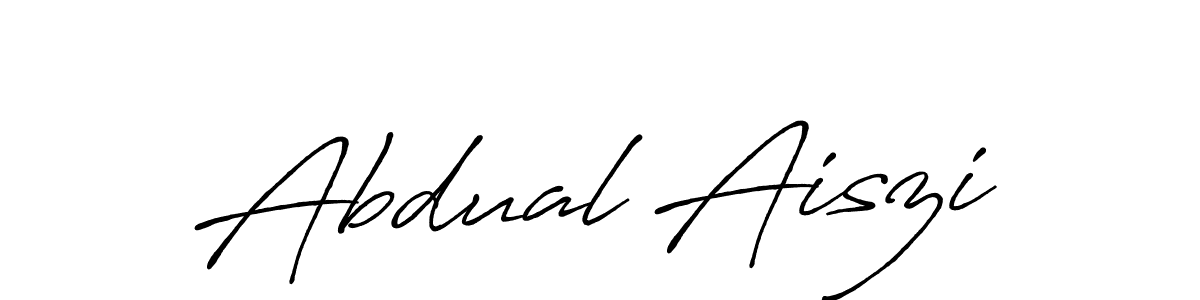 Use a signature maker to create a handwritten signature online. With this signature software, you can design (Antro_Vectra_Bolder) your own signature for name Abdual Aiszi. Abdual Aiszi signature style 7 images and pictures png